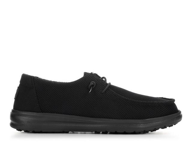 Women's HEYDUDE Wendy Work CE Slip Resistant Shoes in Black color