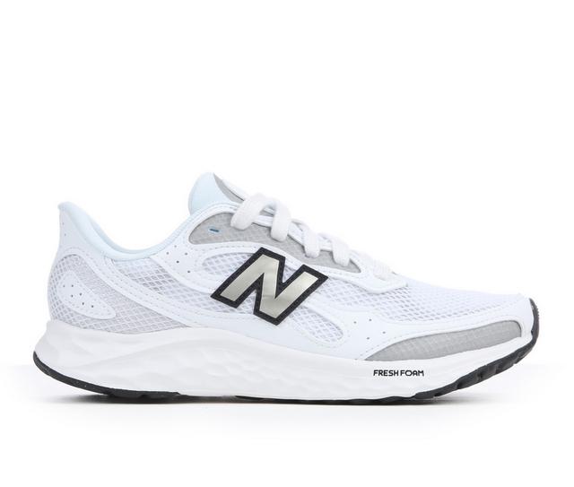 Women's New Balance Arishi Lux Running Shoes in Silver/Blk/Wht color