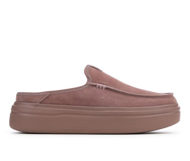 Women's HEYDUDE Austin Lift Platform Casual Shoes in Brown/Brown color