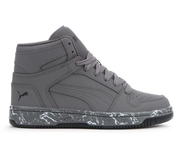 Kids' Puma Big Kid Layup Marble NBK Junior Sneakers in Gray/Gray/Blk color