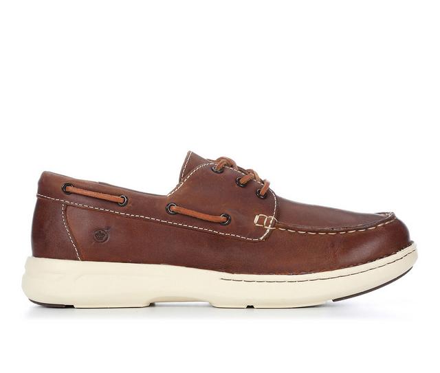 Men's Born Mariner 3 Eye Boat Shoes in Tan Cashew color