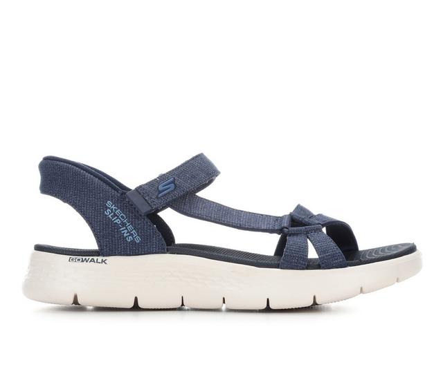 Women's Skechers Go Go Walk Flex 141481 Slip-Ins Sandals in Navy color