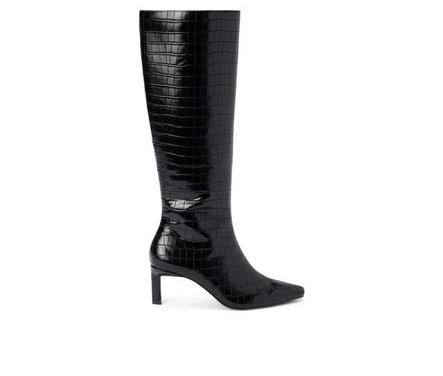 Women's Coconuts by Matisse Robbie Knee High Boots in Black Croc color