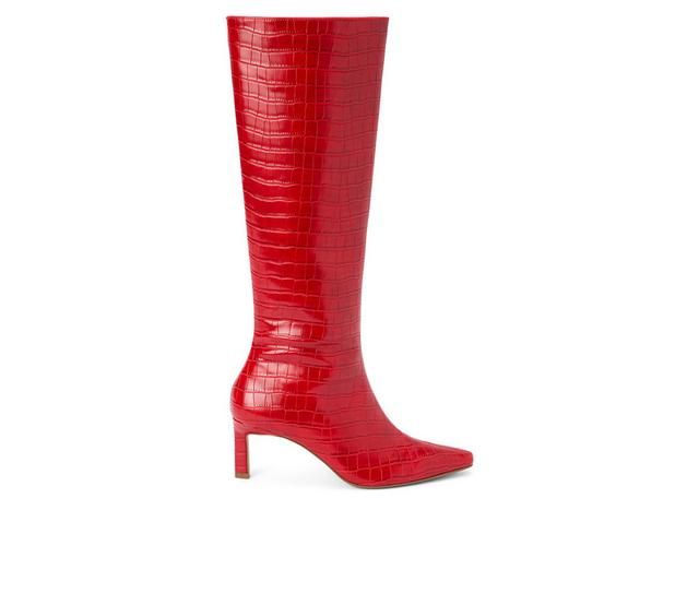 Women's Coconuts by Matisse Robbie Knee High Boots in Red Croco color