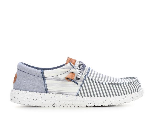 Men's HEYDUDE Wally Tri-Nu Prep Casual Shoes in Sagrasso Blue color
