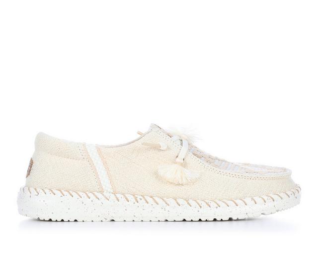 Women's HEYDUDE Wendy Funk Coastal Casual Shoes in Egret color