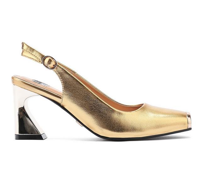 Women's Ninety Union Loraine Slingback Pumps in Gold color