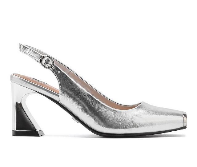 Women's Ninety Union Loraine Slingback Pumps in Silver color