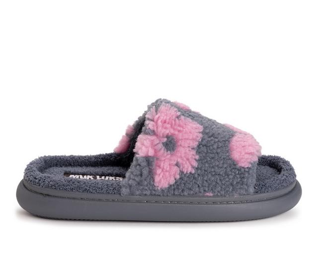 MUK LUKS Marsai Slipper in Grey/Pink color