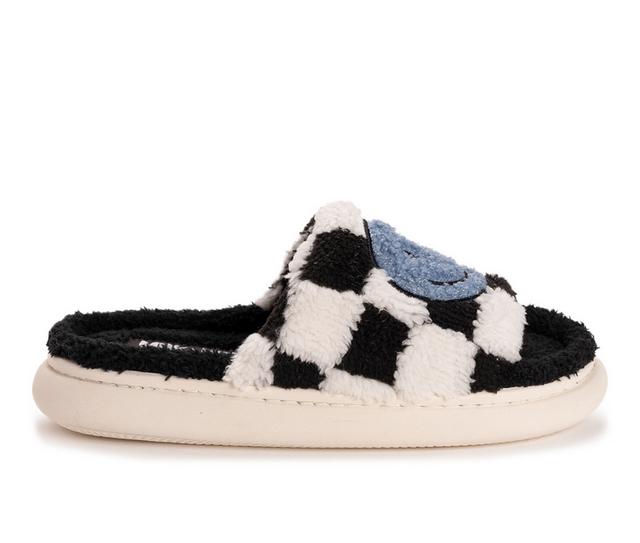 MUK LUKS Marsai Slipper in Black Smiley color