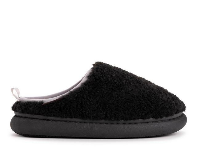 MUK LUKS Women's Luan Clog Slippers in Solid Black color