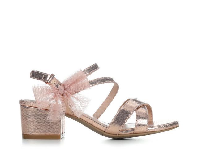 Girls' Jellypop Little Kid & Big Kid Raziah Special Occasion Heeled Sandals in Rose Gold color