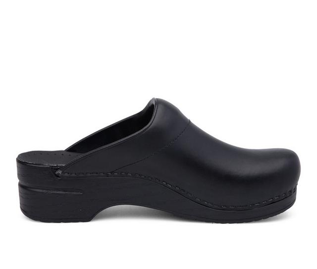 Men's Dansko Karl Clogs in Black Box Leath color