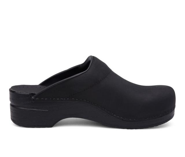 Men's Dansko Karl Clogs in Black Oil Leath color