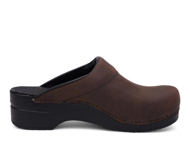 Men's Dansko Karl Clogs in Antique Brown color