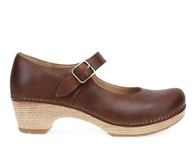 Women's Dansko Lilah Mary Jane Clogs in Tan color