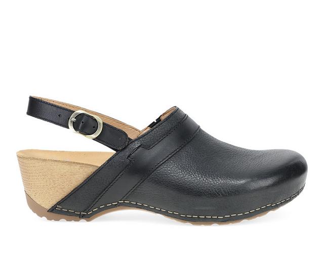 Women's Dansko Tammy Wedged Clogs in Black color