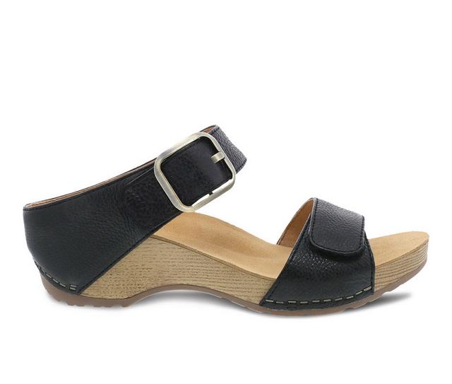 Women's Dansko Tanya Wedge Sandals in Black color