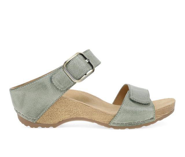 Women's Dansko Tanya Wedge Sandals in Sage color