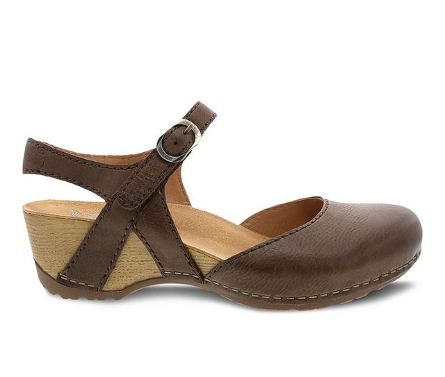 Women's Dansko Tiffani Wedges in Brown color