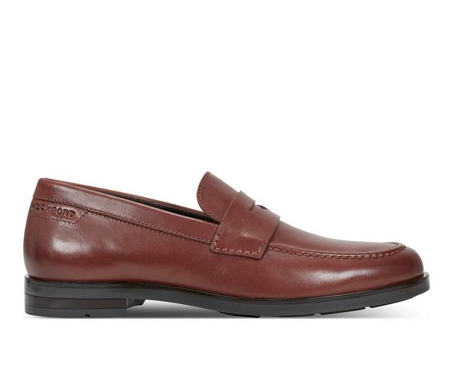 Men's Rockport Sutton Dress Loafers in Dark Natural color