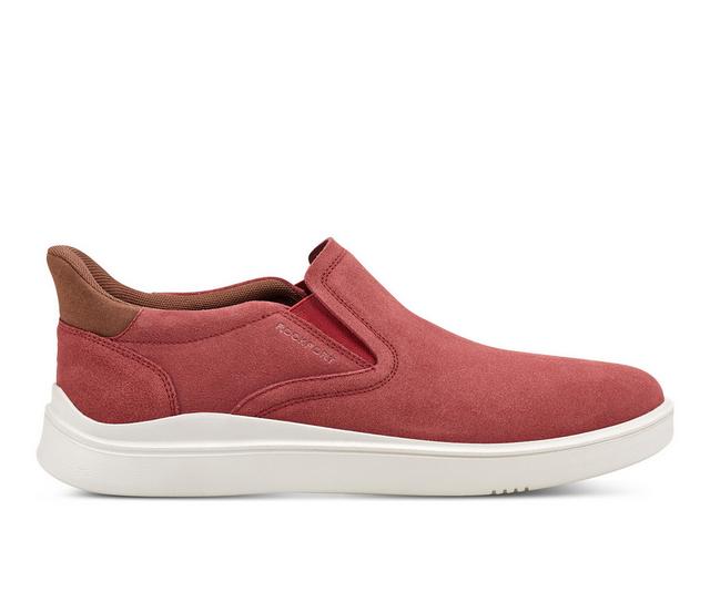 Men's Rockport Tristens Casual Slip On Shoes in Red color