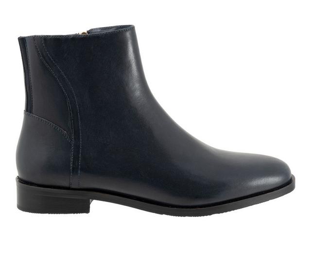 Women's Trotters Ava Booties in Navy color