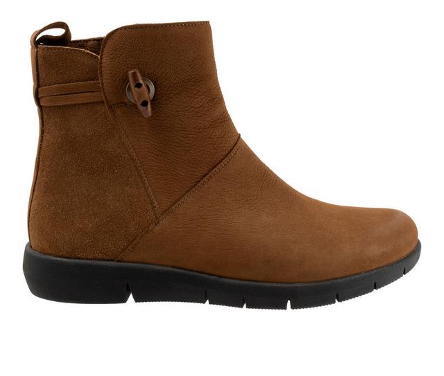 Women's Softwalk Adelade Booties in Luggage Nbk color