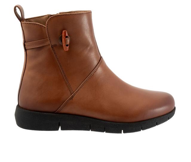 Women's Softwalk Adelade Booties in Luggage color