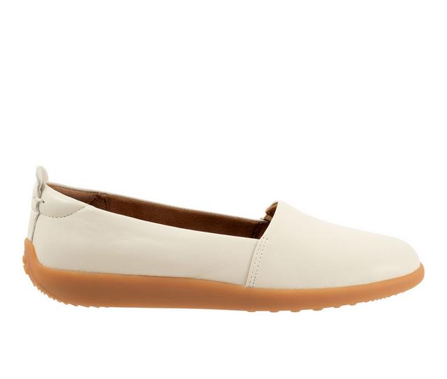 Women's Softwalk Deva Flats in Off white color