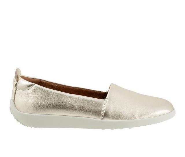 Women's Softwalk Deva Flats in Champagne color