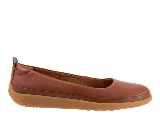 Women's Softwalk Disa Flats in Luggage color