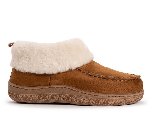 MUK LUKS Selah Slipper Booties in Chestnut color