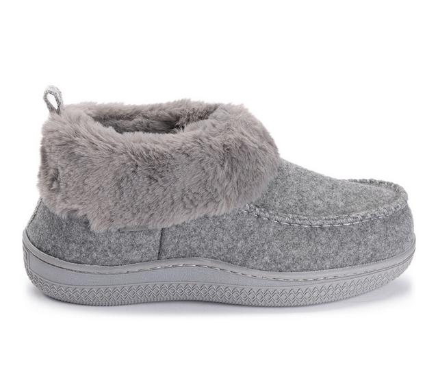 MUK LUKS Selah Slipper Booties in Grey color