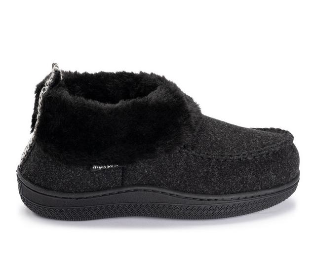 MUK LUKS Selah Slipper Booties in Black color