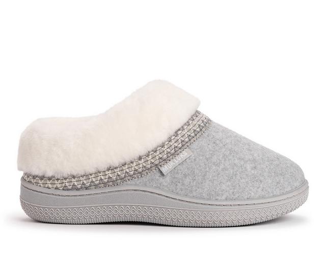 MUK LUKS Neira Slippers in Grey heather color