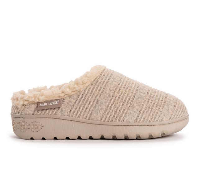 MUK LUKS Heidi Bree Slippers in Blush Rib color