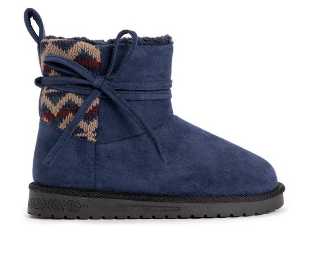 Women's Essentials by MUK LUKS Teenie Winter Booties in Navy color