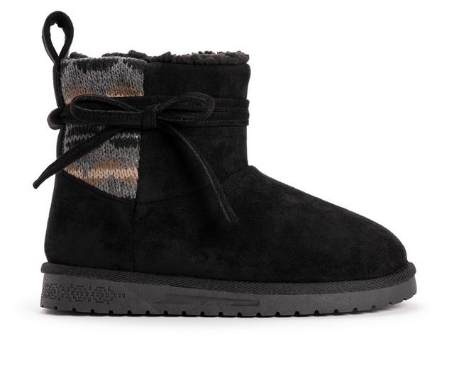 Women's Essentials by MUK LUKS Teenie Winter Booties in Black color