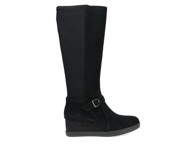 Women's Dansko Sheila Knee High Wedge Boots in Black color