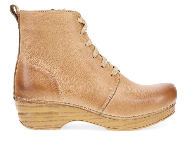 Women's Dansko Sigourney Combat Boots in Honey color