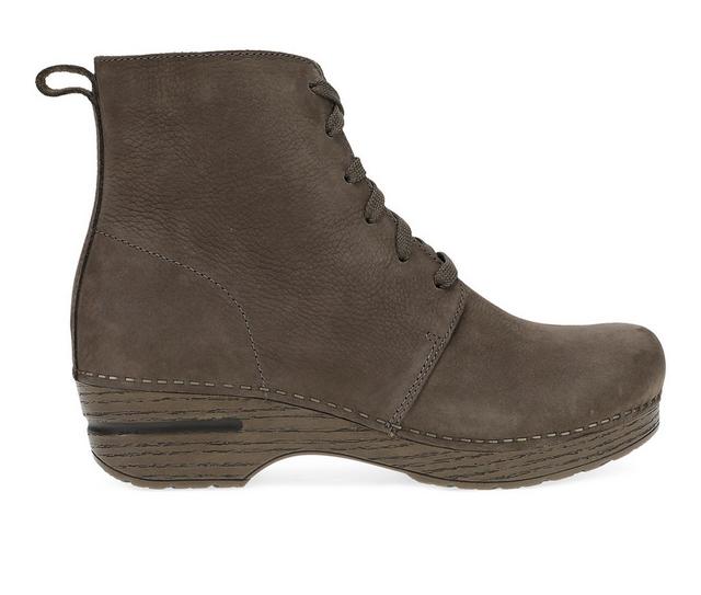 Women's Dansko Sigourney Combat Boots in Mushroom color