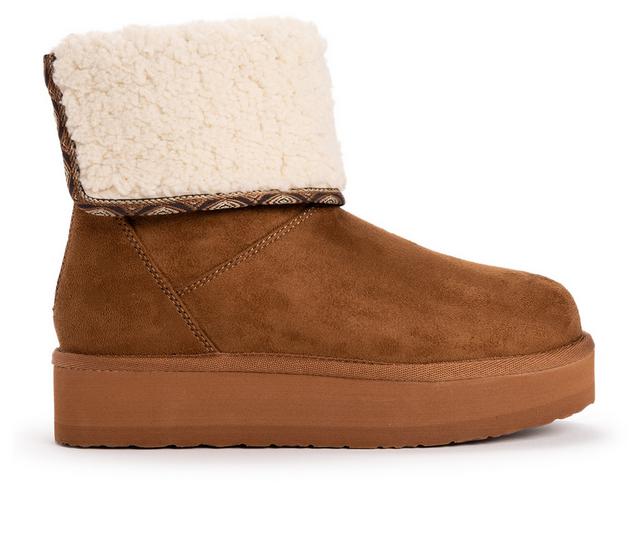 Women's Essentials by MUK LUKS Amelia Winter Booties in Chestnut color