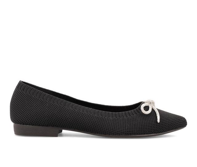 Mia Amore Malinne Flats in Black color