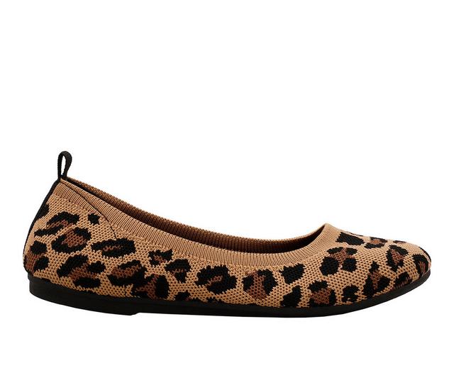 Mia Amore Marylu Flats in Tan/Leopard color