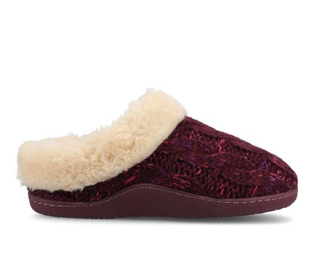 Journee Collection Adiah Clog Slippers in Berry color