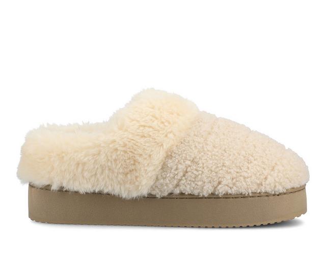 Journee Collection Blair Clog Slippers in Natural Shrlng color