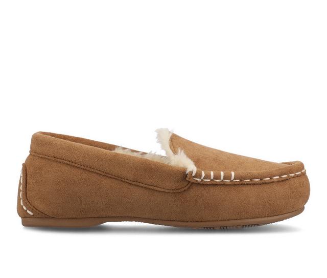 Journee Collection Jetah Moccasin Slippers in Tan color