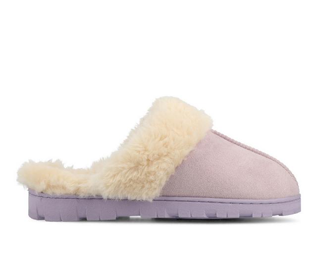 Journee Collection Kalli Clog Slippers in Lilac color
