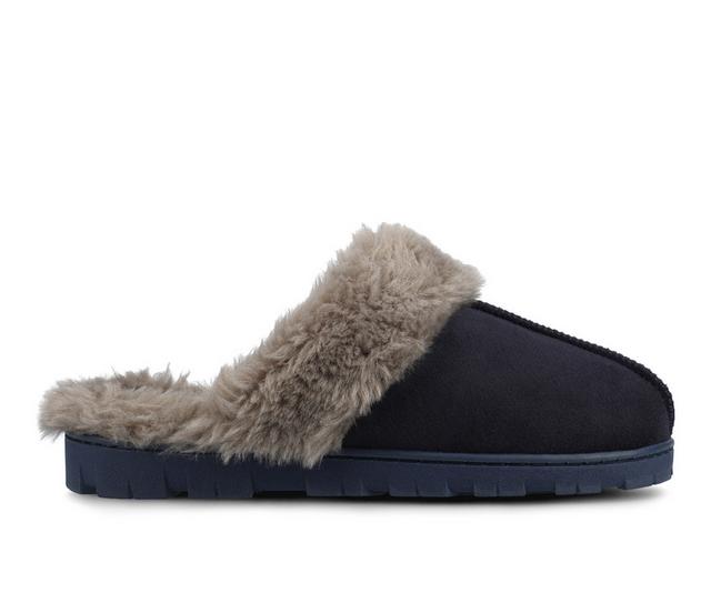 Journee Collection Kalli Clog Slippers in Navy color
